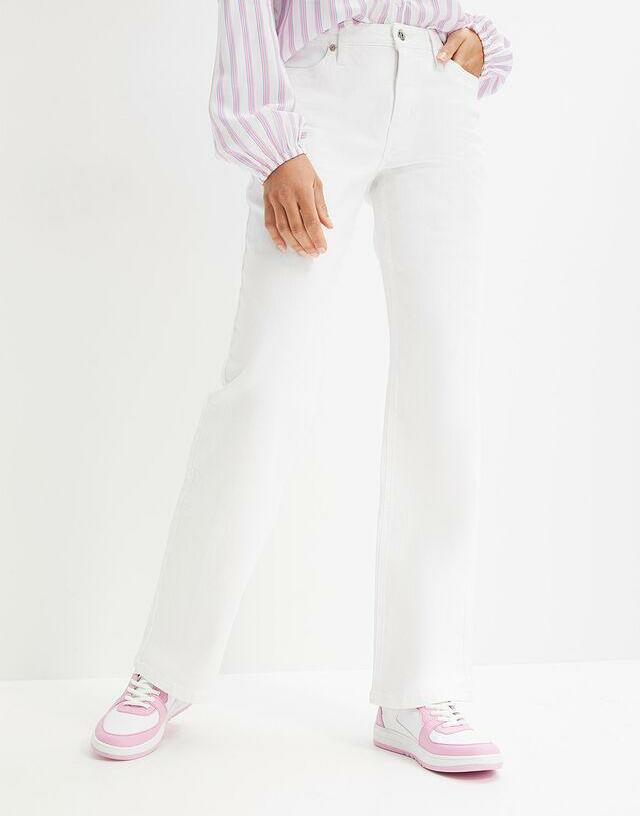 BIAŁE SPODNIE JEANS