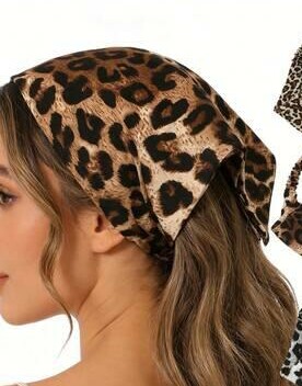 chusta na głowę animal print