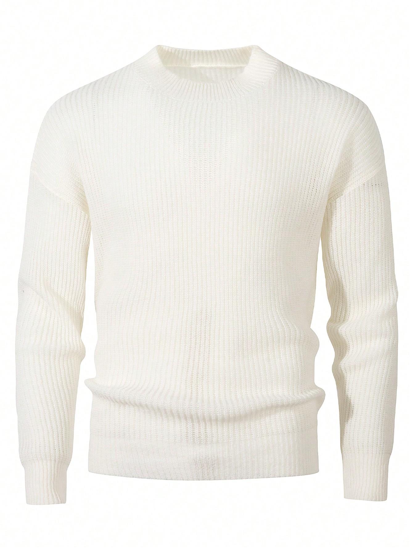 KREMOWY DZIANINOWY SWETER