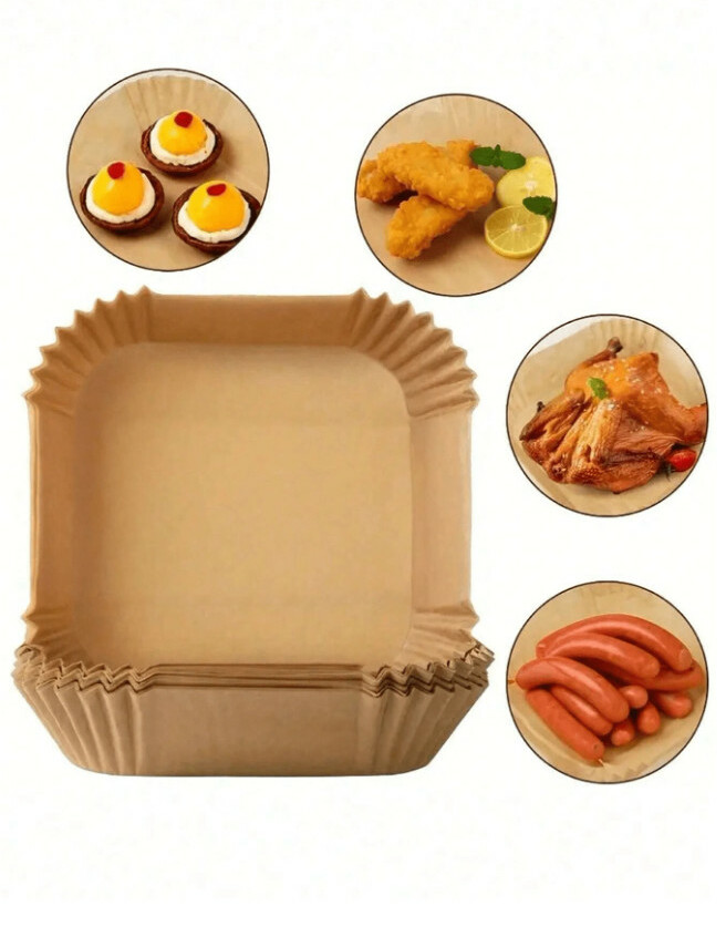 WKŁAD forma PAPIER DO PIECZENIA AIR FRYER 25 sztuk