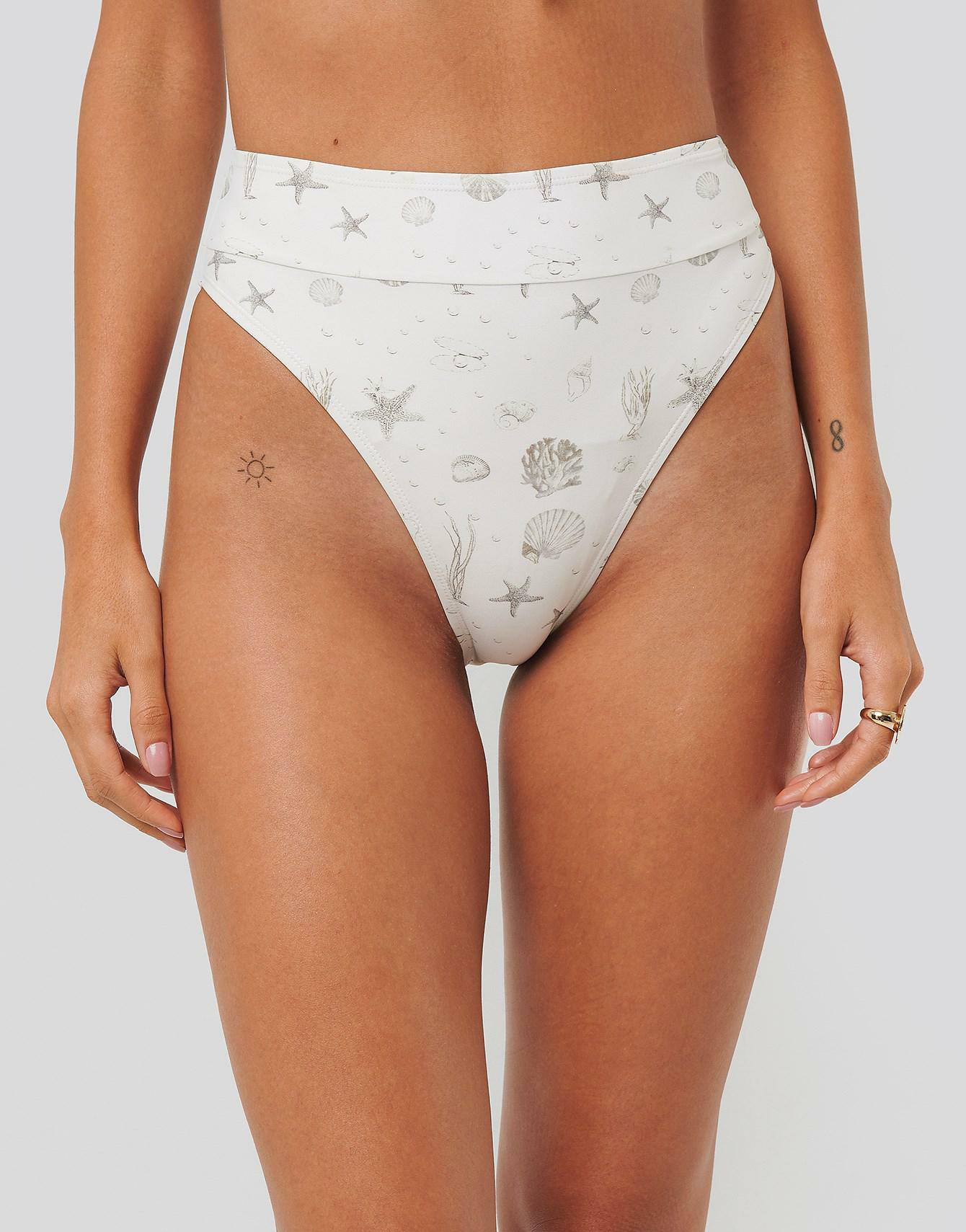 dół od bikini wysoki stan wzór