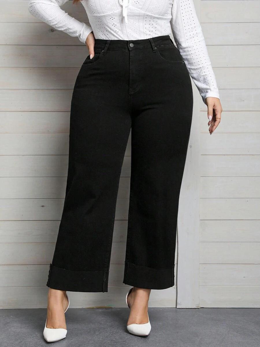 CZARNE SPODNIE JEANS