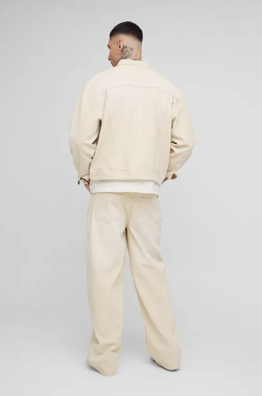BEŻOWE SPODNIE JEANS
