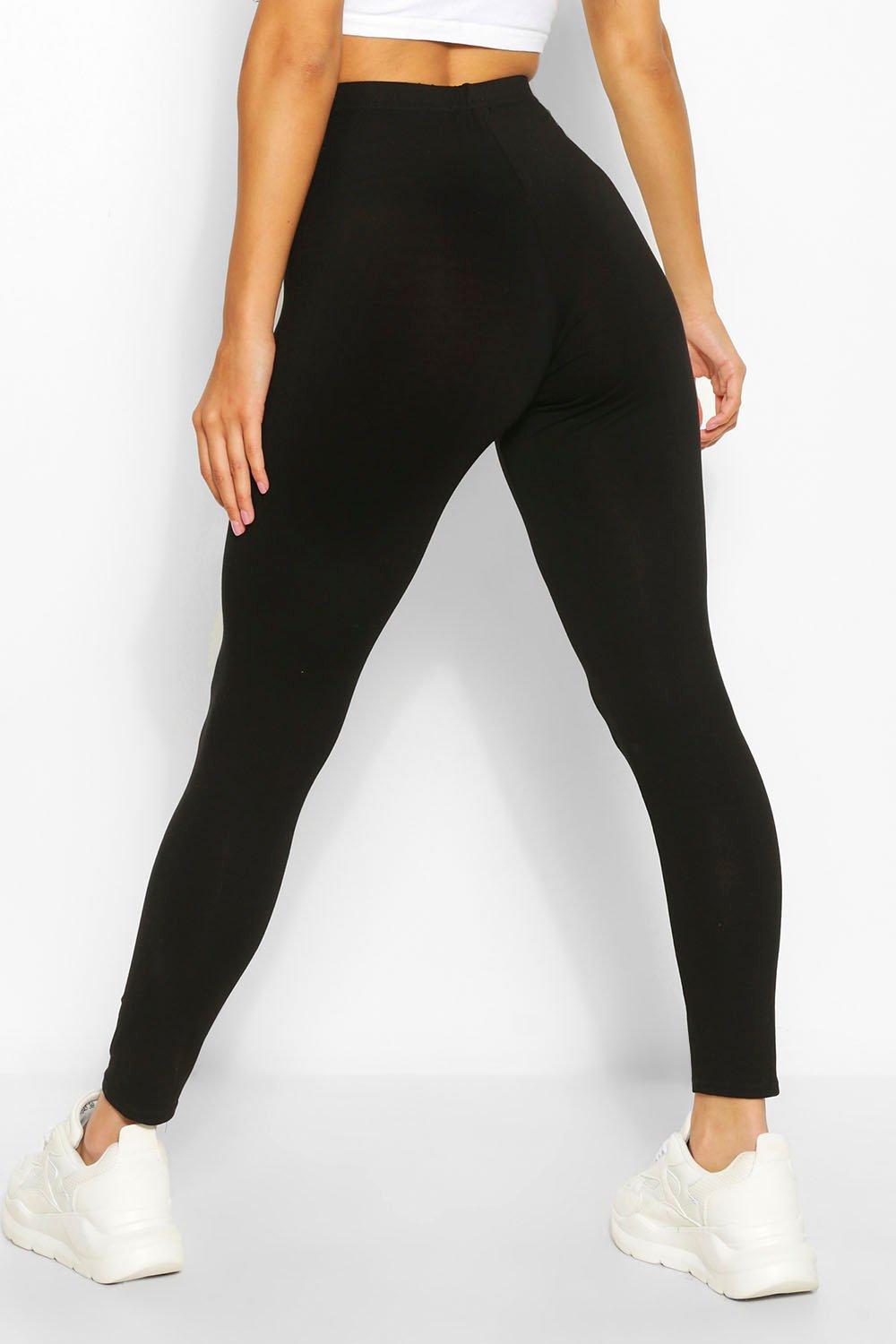 czarne klasyczne legginsy basic
