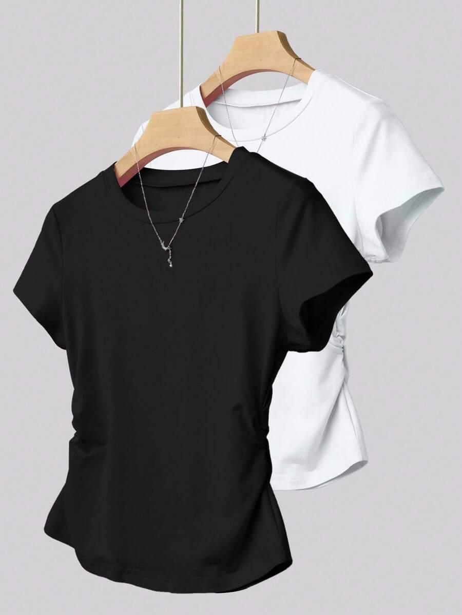 T-shirt okrągły dekolt 2-pack