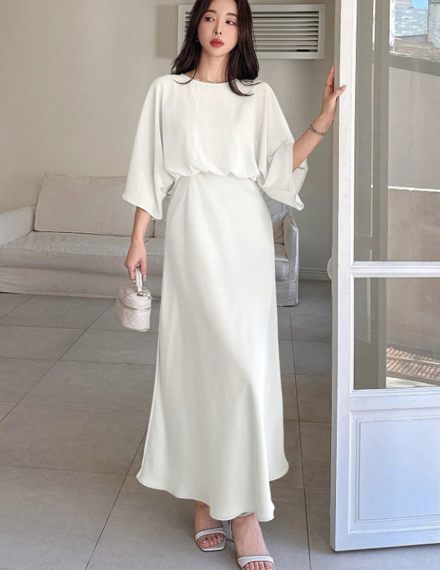 SATYNOWA SUKIENKA MAXI