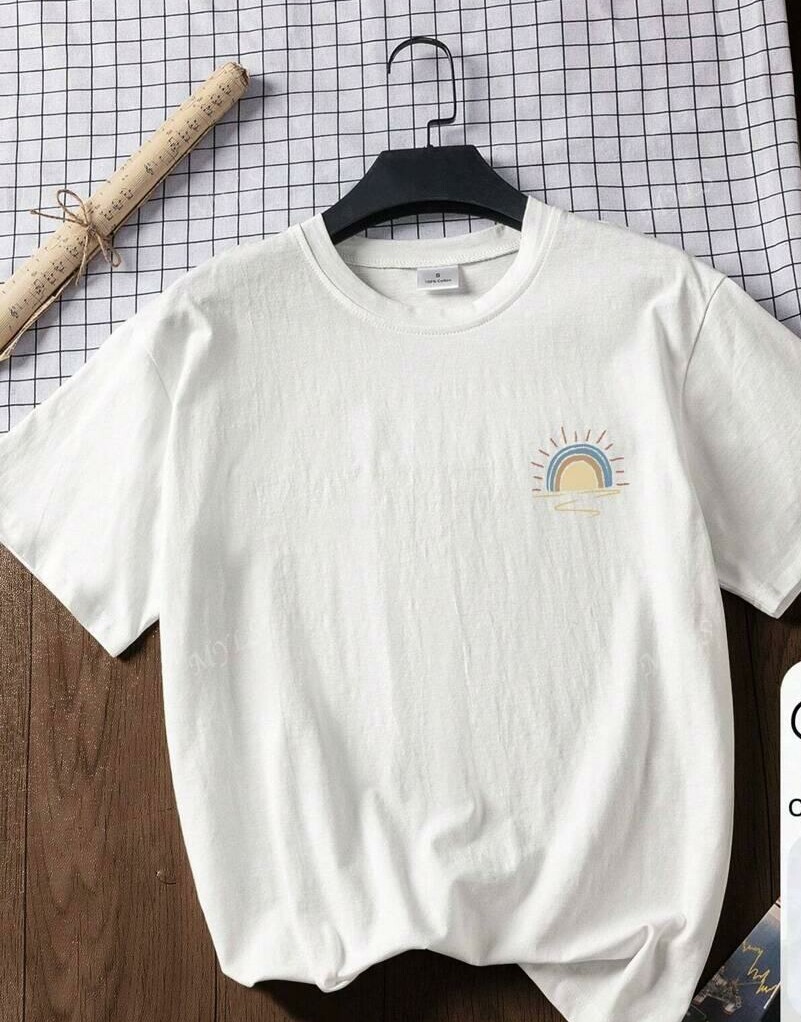 BIAŁY T-SHIRT NADRUK