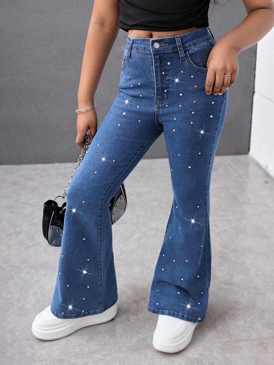 spodnie jeans zdobienie