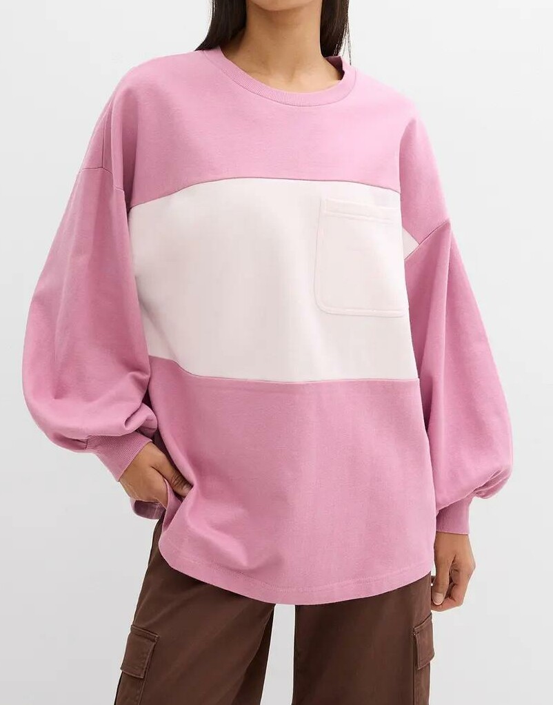 BLUZA DAMSKA REGULAR BAWEŁNIANA WKŁADANA PRZEZ GŁOWĘ
