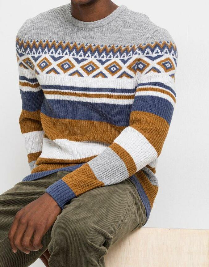 SWETER W NORWESKI PRINT 