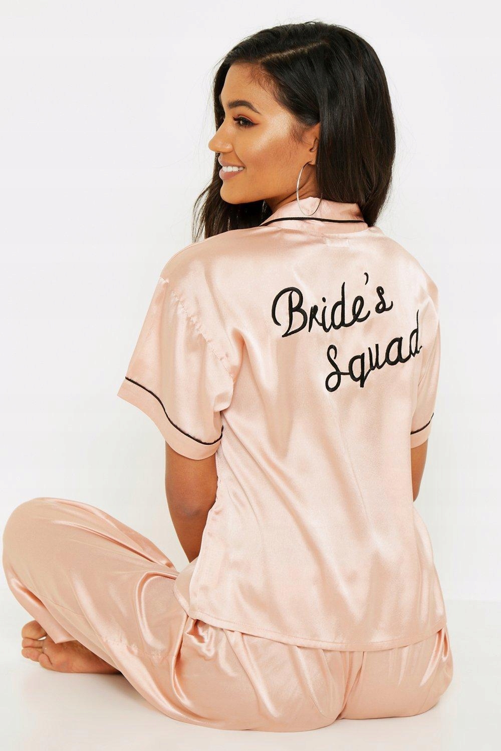 różowa PIŻAMA BRIDES SQUAD ZESTAW 