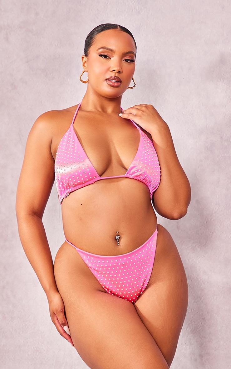 RÓŻOWA GÓRA OD BIKINI ZDOBIENIA