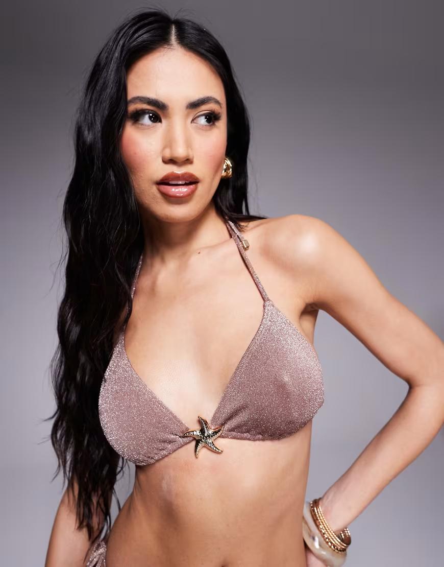 BRĄZOWA GÓRA OD BIKINI ZDOBIENIE