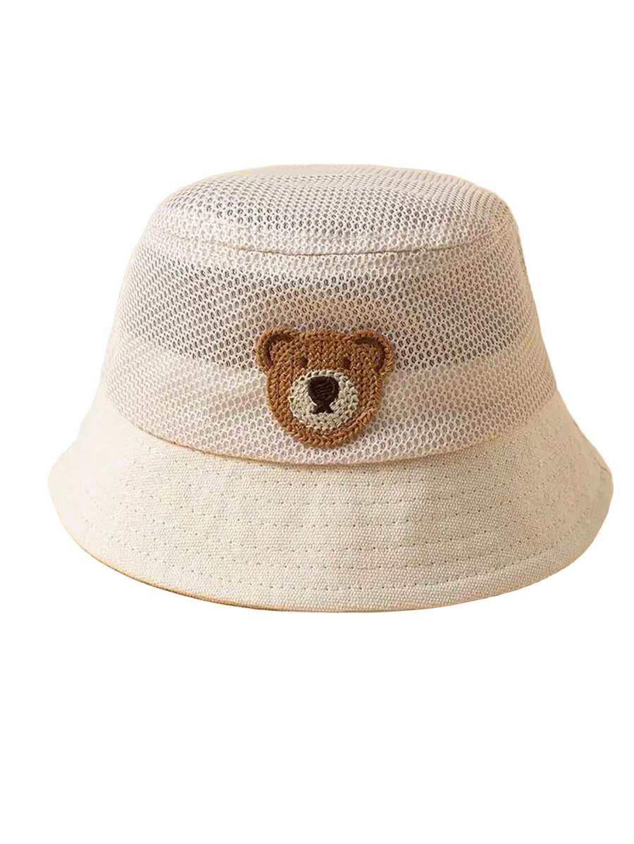 beżowy KAPELUSZ bucket haft