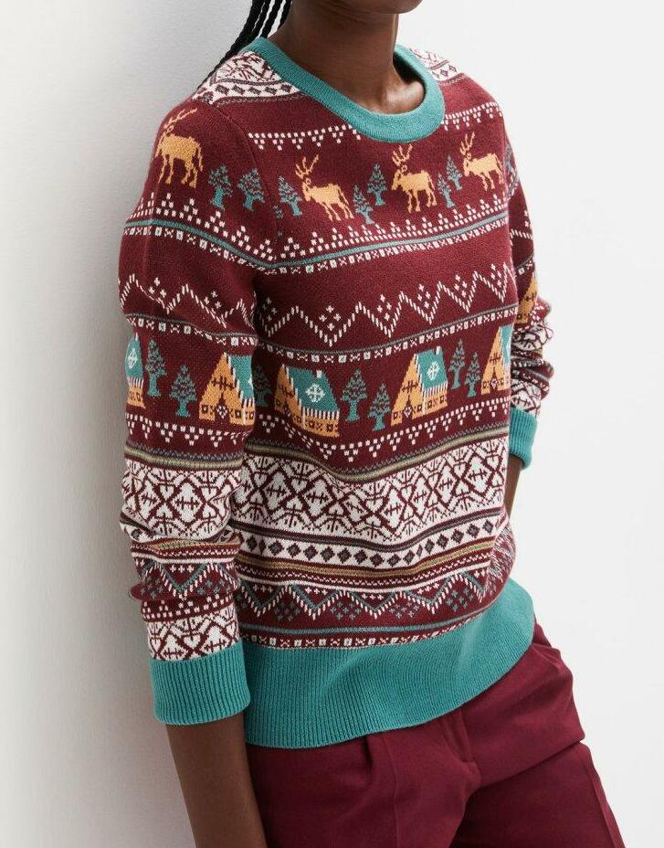 SWETER DAMSKI WZÓR ZIMOWY