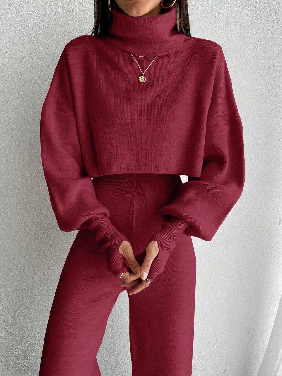 czerwony sweter golf