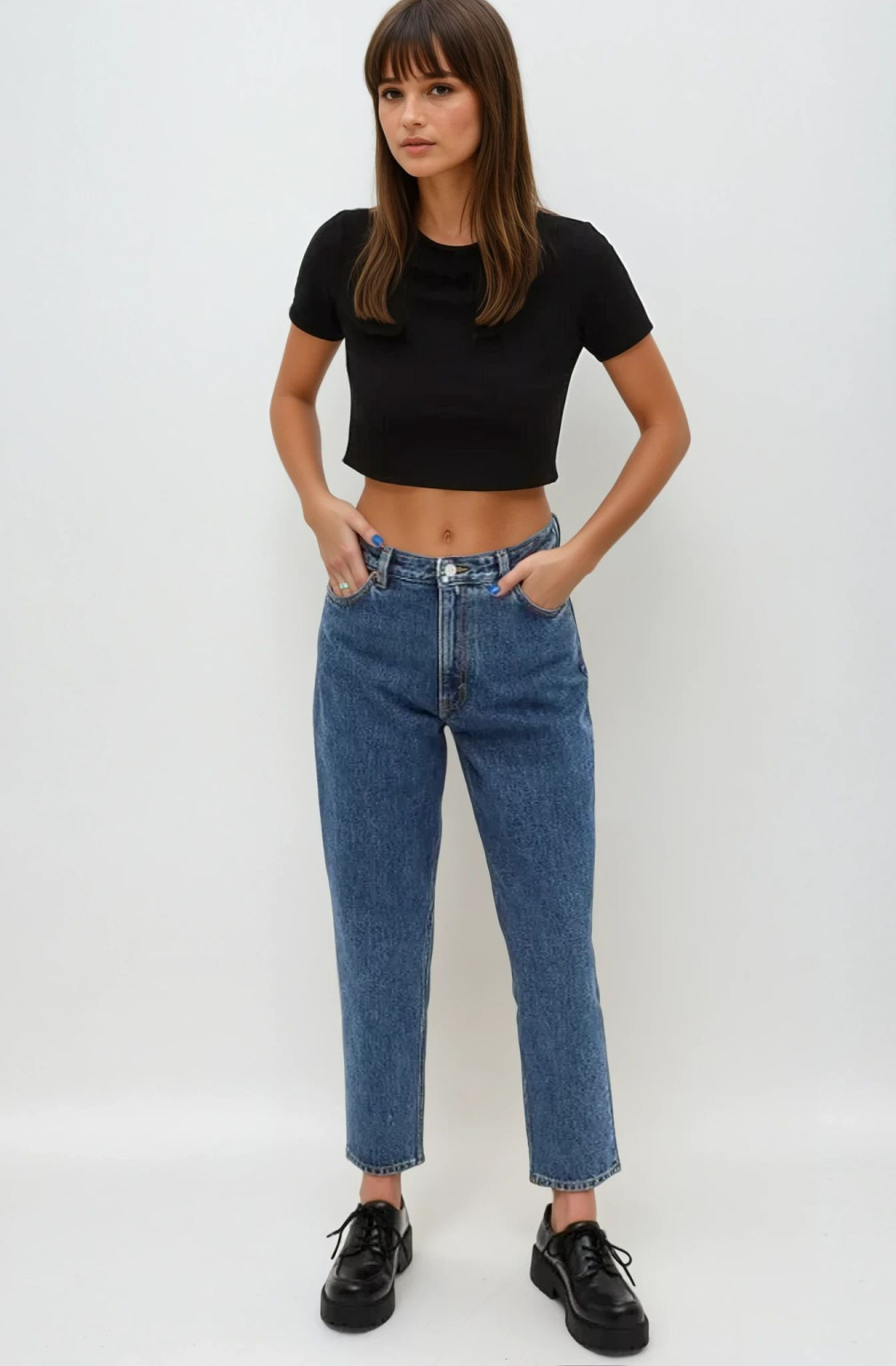 NIEBIESKIE SPODNIE JEANS