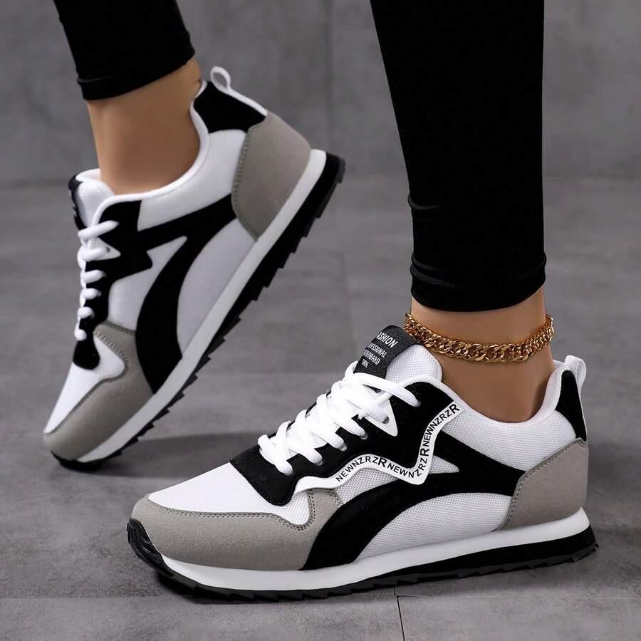 SZNUROWANE BUTY SPORTOWE KONTRAST 