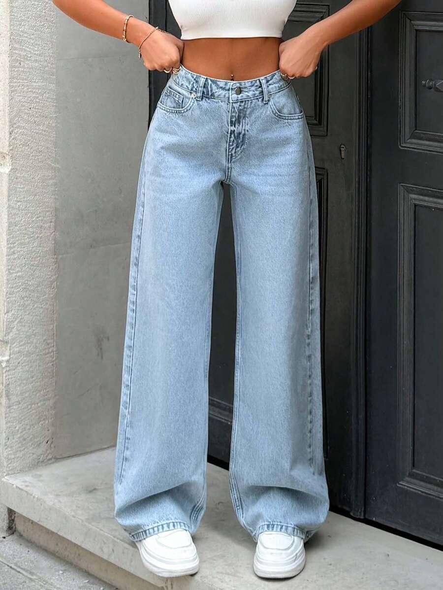 SPODNIE JEANS SZEROKIE NOGAWKI