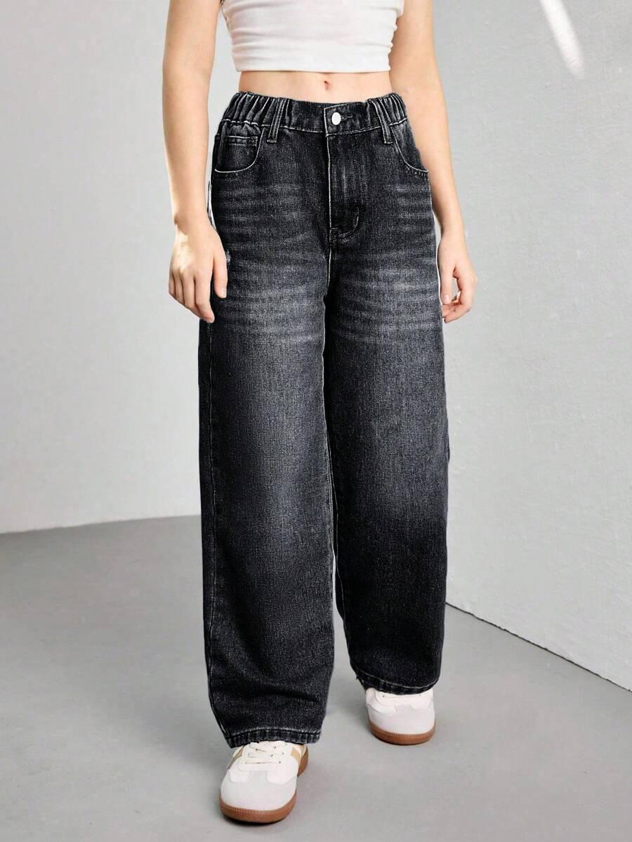 CZARNE SPODNIE JEANS