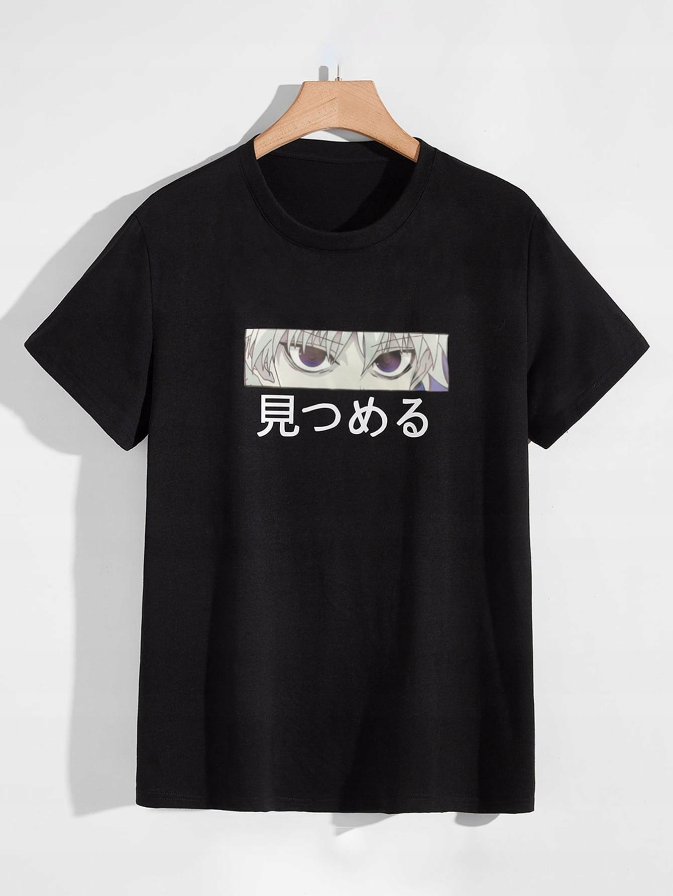 czarny t-shirt nadruk 