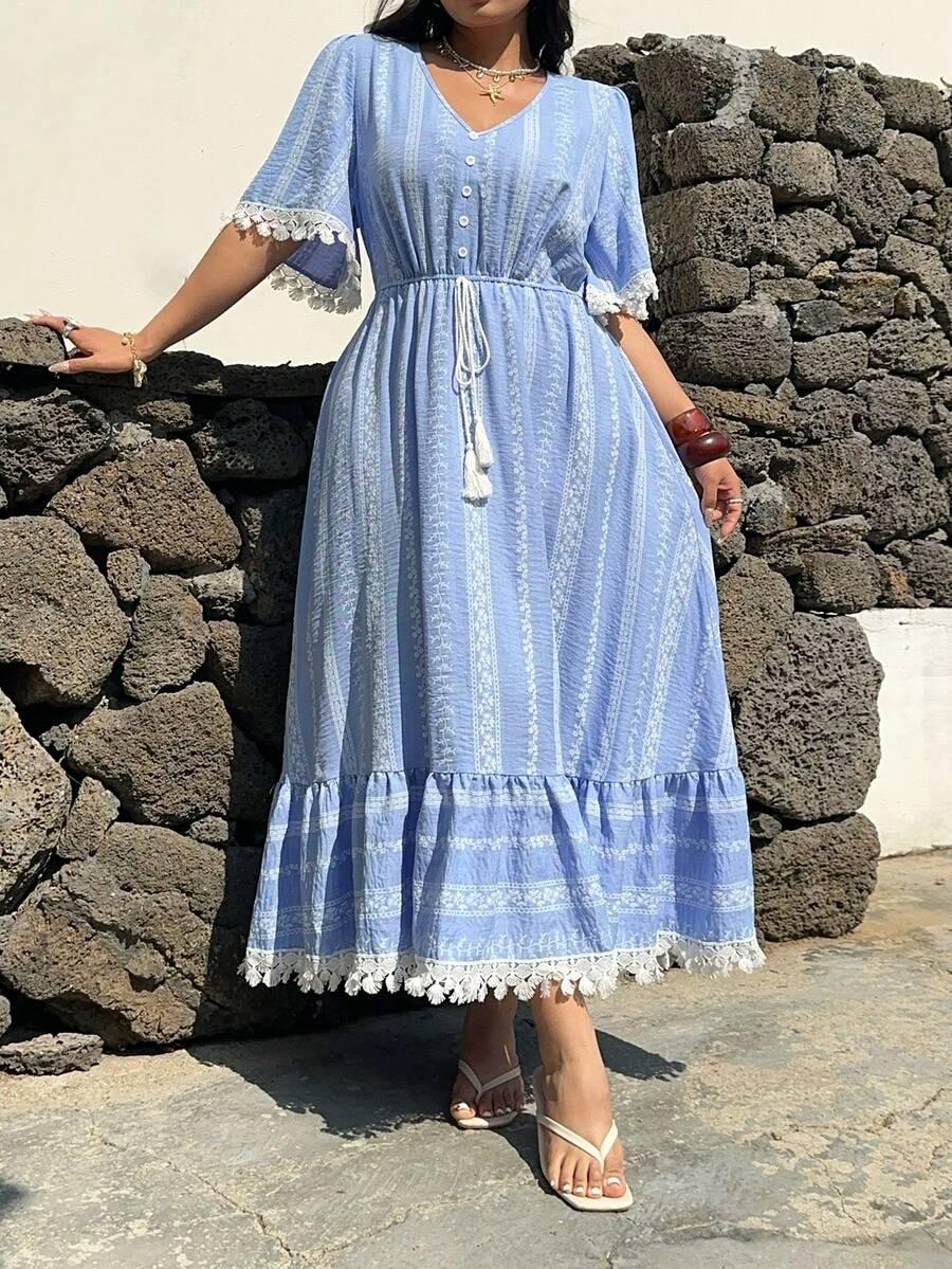 NIEBIESKA MAXI SUKIENKA