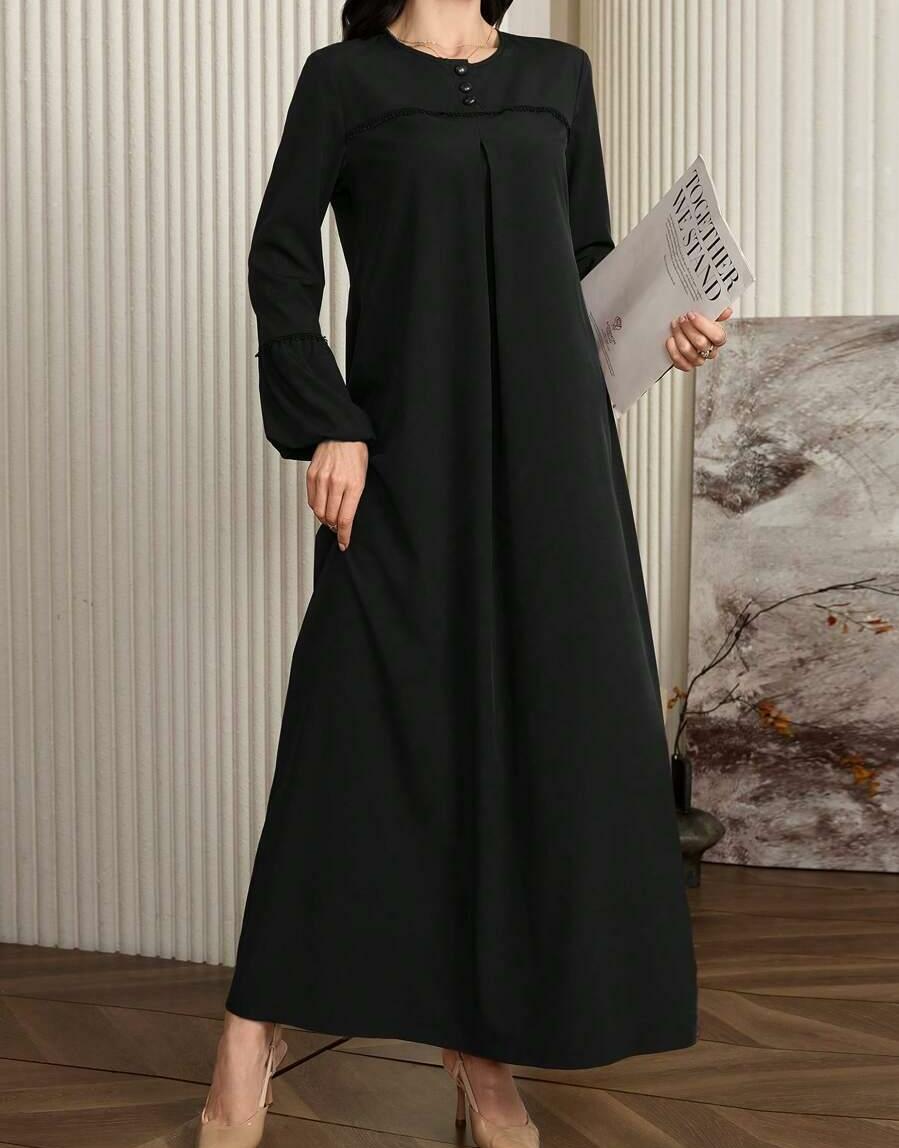 CZARNA MAXI SUKIENKA 