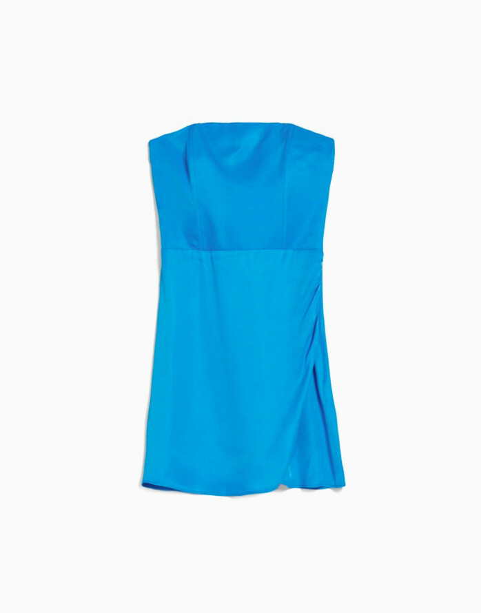 SATYNOWA MINI SUKIENKA BANDEAU 