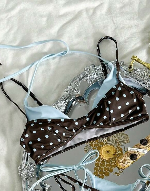 GÓRA OD BIKINI grochy