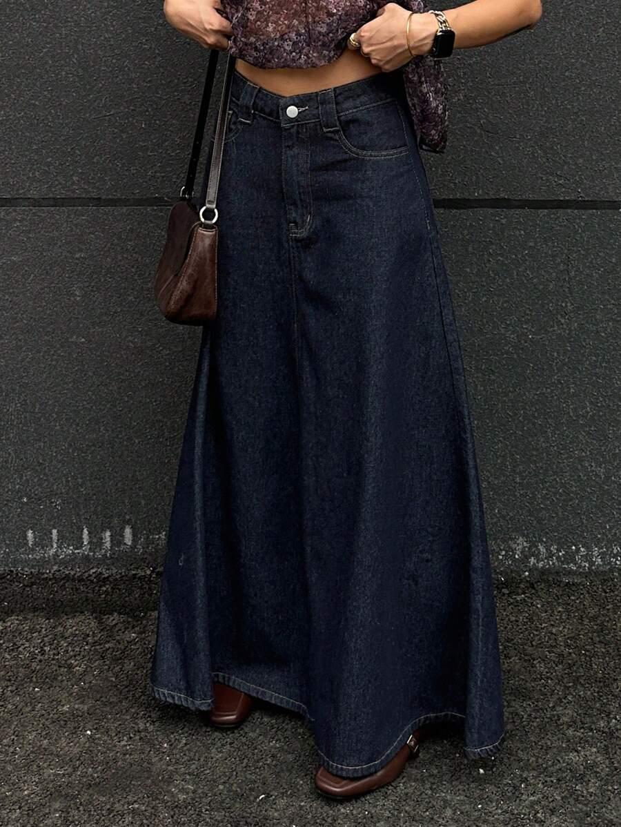 granatowa SPÓDNICA JEANS 