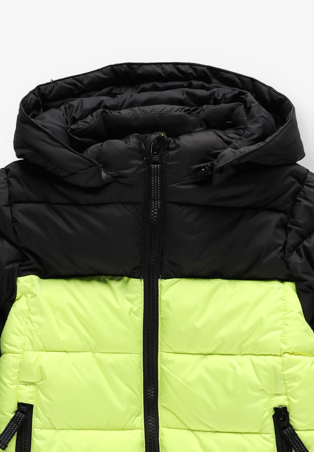 kurtka z kapturem neon kontrast 3500008-42015
