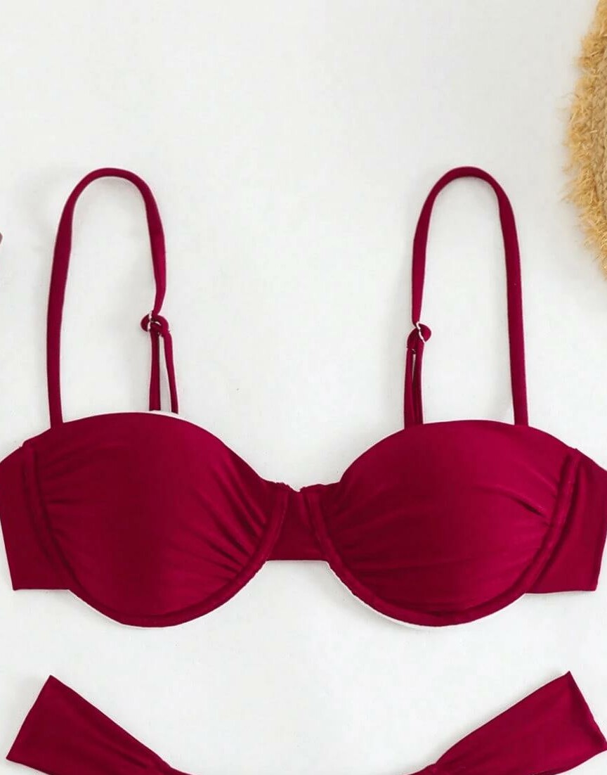 bordowa GÓRA OD BIKINI