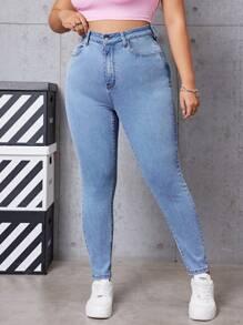 NIEBIESKIE SPODNIE JEANS RURKI SLIM FIT 