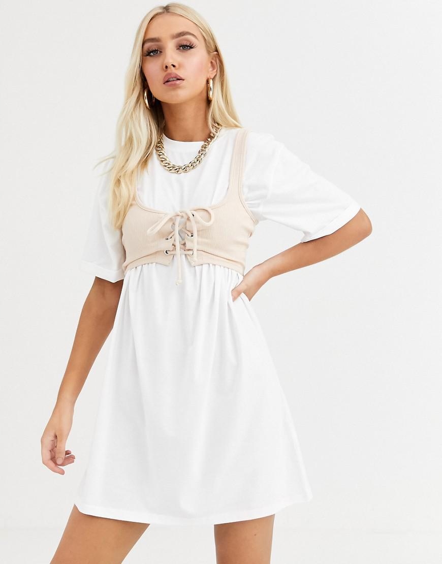 BIAŁA MINI SUKIENKA TOP