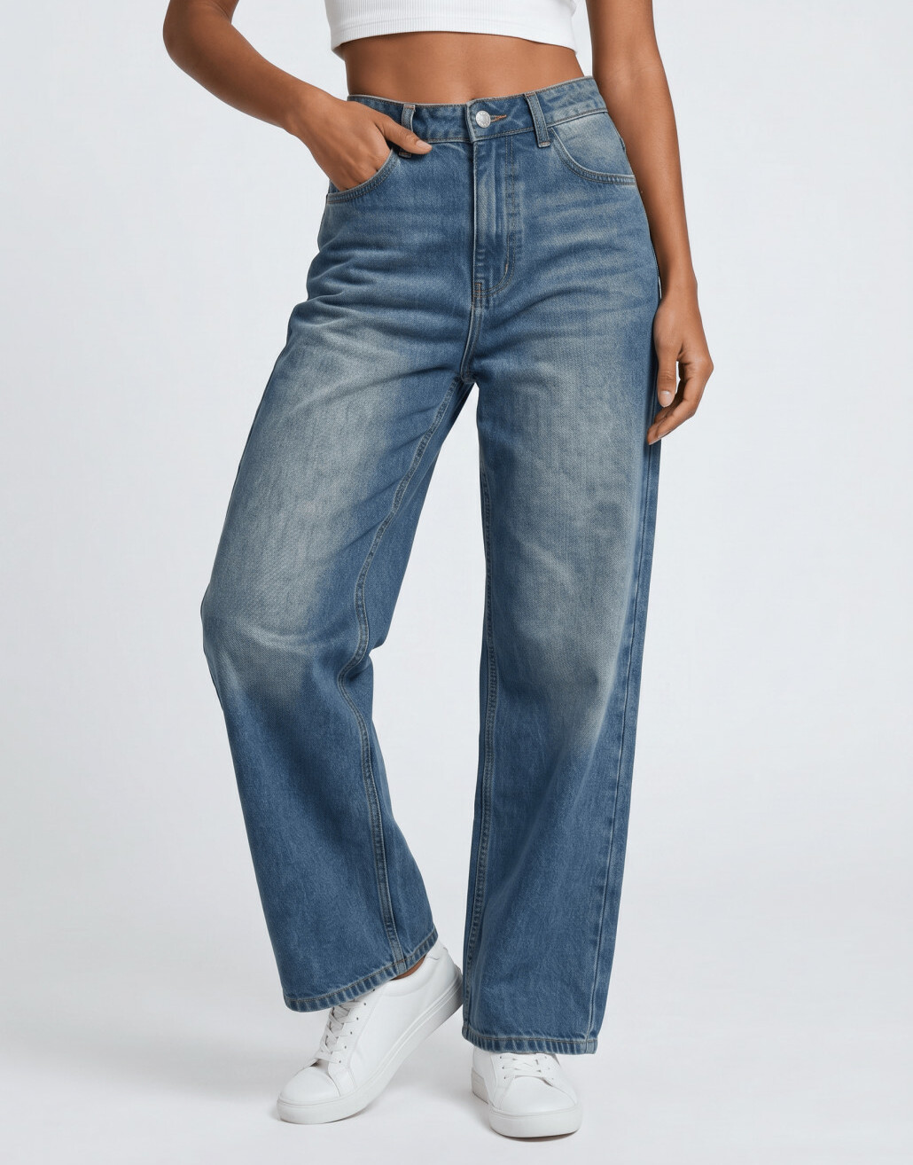 SPODNIE JEANS WYSOKI STAN