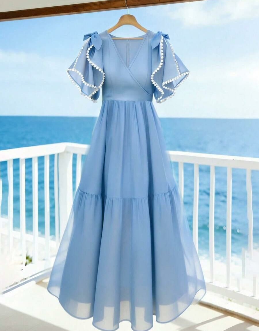 maxi sukienka v-neck