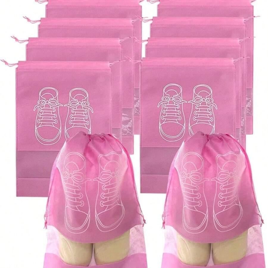 różowy worek na buty 5-pack