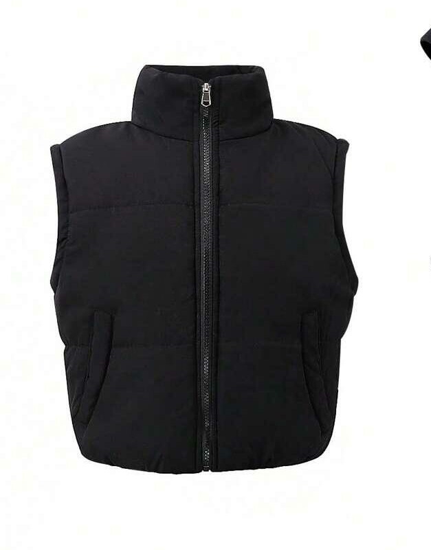czarna kamizelka zip 