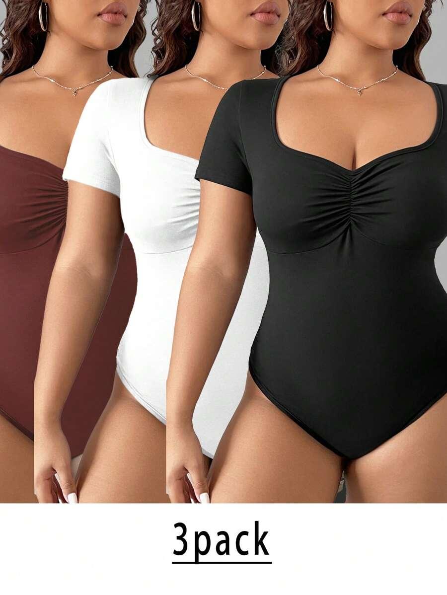 BODY Z KTÓTKIM RĘKAWEM 3-PACK