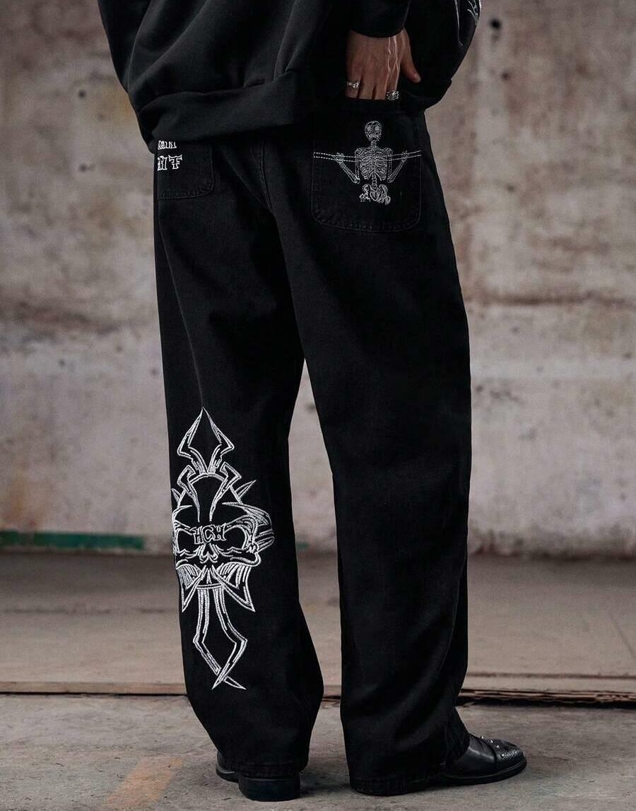 SPODNIE JEANS HAFT