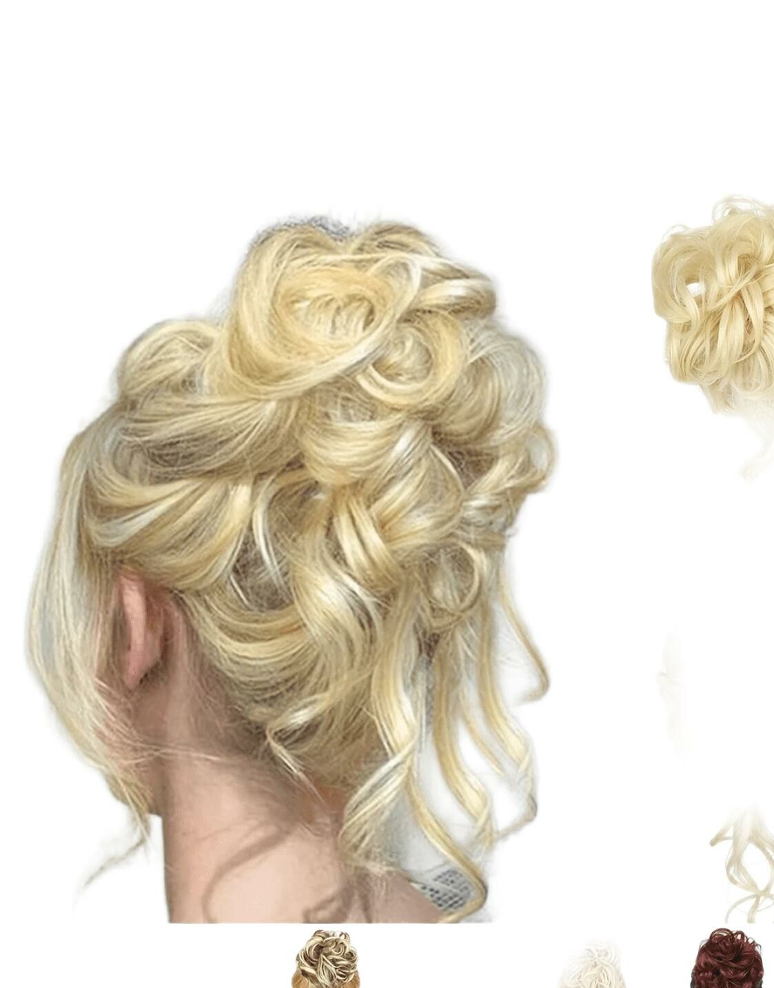 sztuczne blond włosy kok
