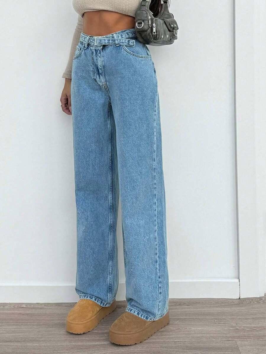 NIEBIESKIE SPODNIE JEANS