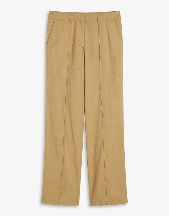 SPODNIE DAMSKIE CASUAL LNIANE PROSTE