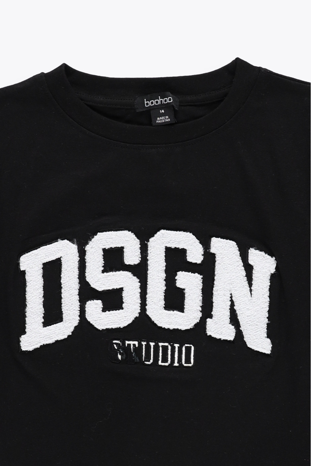 czarny krótki t-shirt DSGN STUDIO 