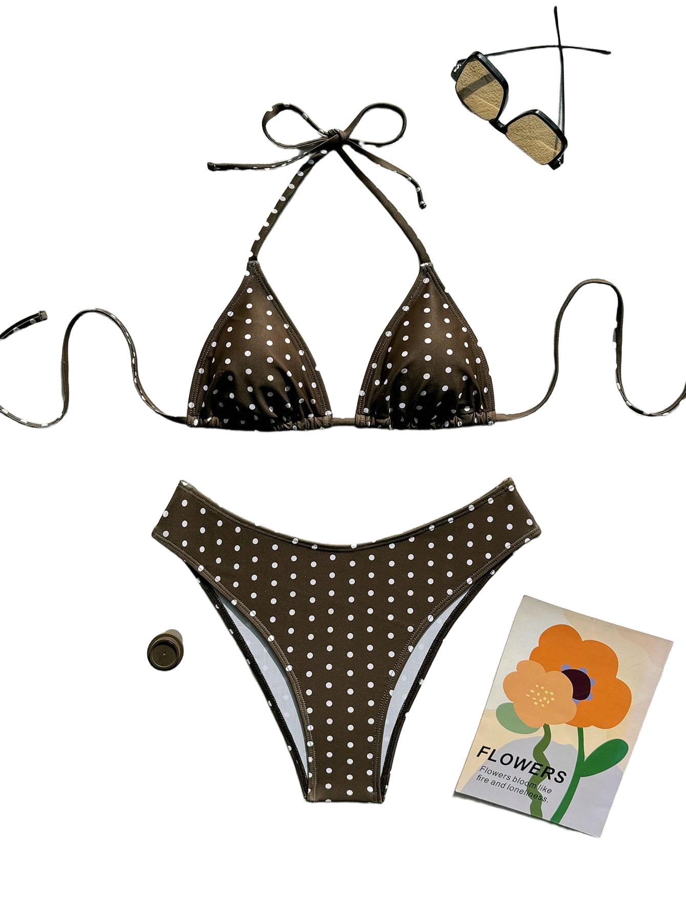 KOMPLET BIKINI W GROSZKI
