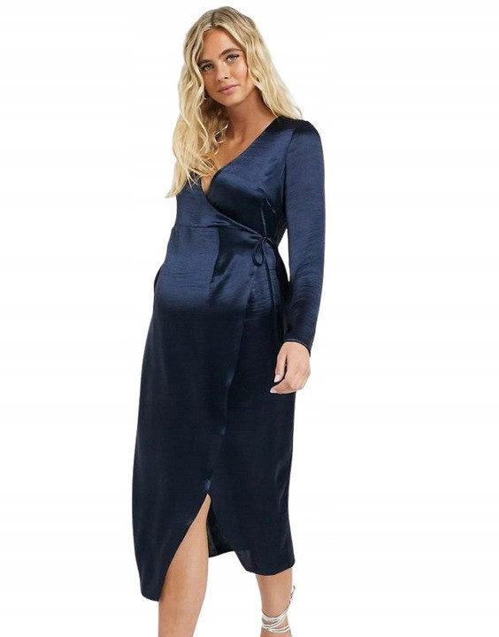 CIĄŻOWA MIDI SUKIENKA V NECK