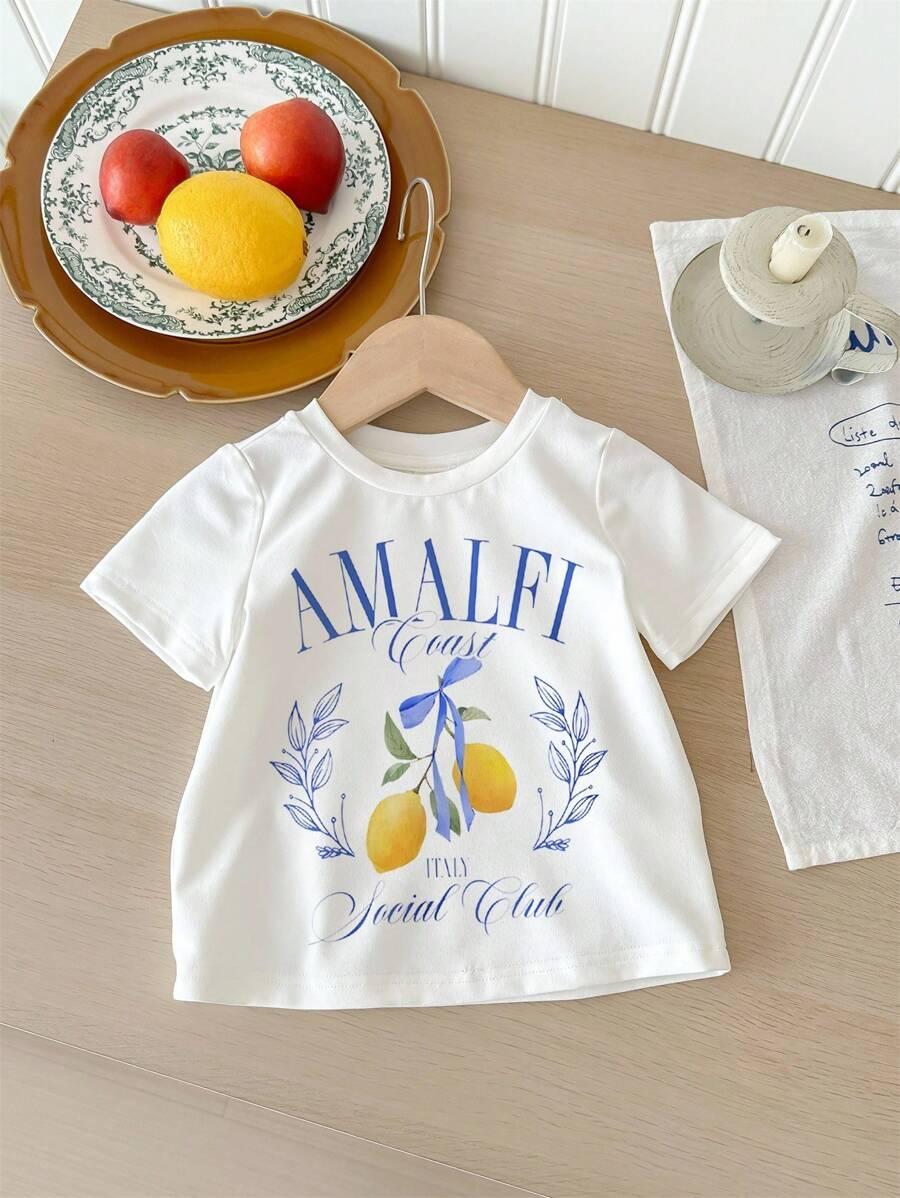 biały t-shirt print
