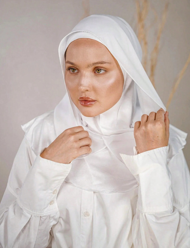 BIAŁY HIDŻAB CHUSTA