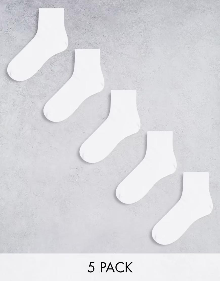 BIAŁE SKARPETKI ZA KOSTKĘ 5-PACK