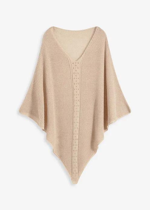 PONCHO DAMSKIE BEŻOWE